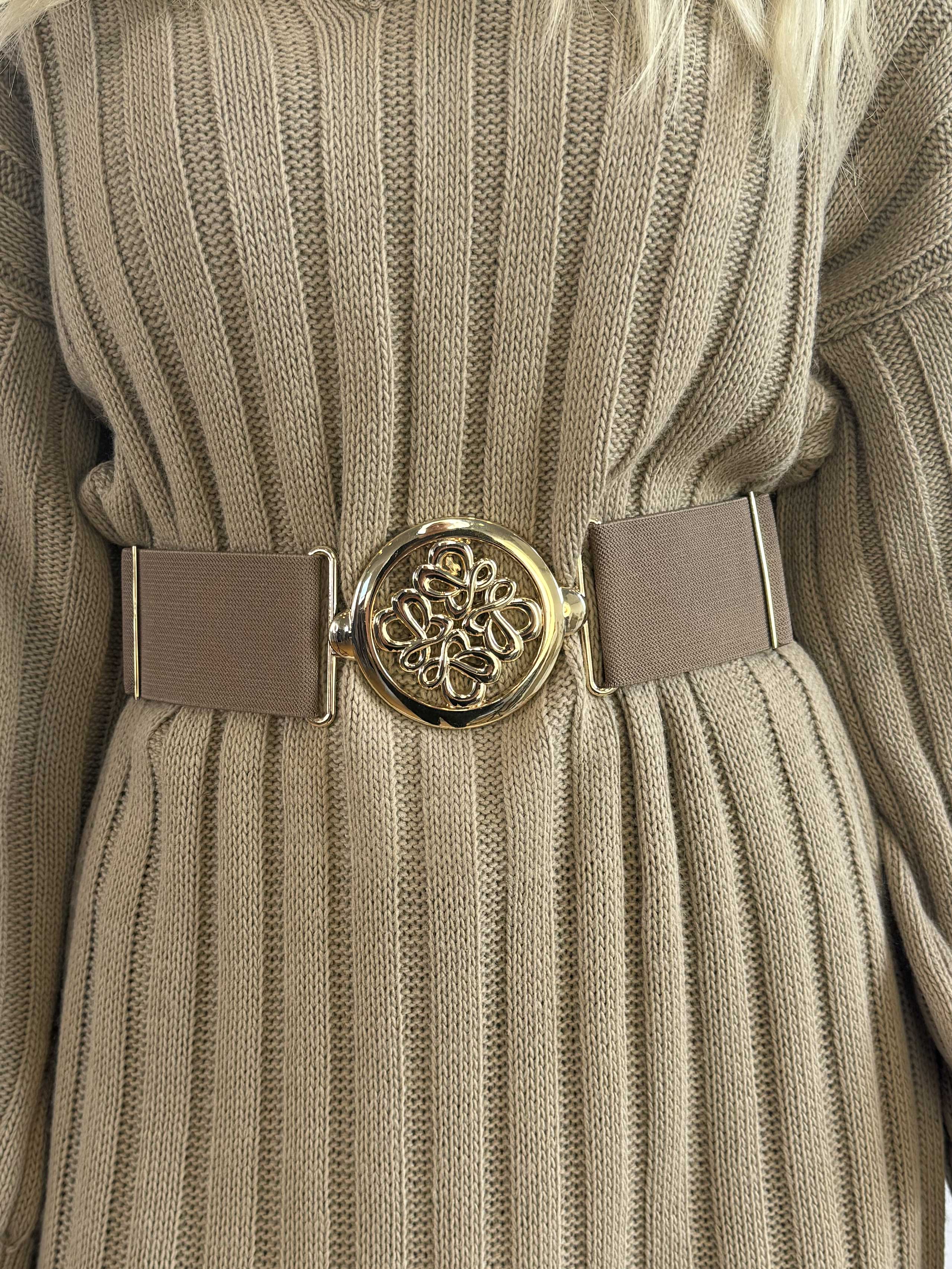 Oxana - Elastiskt midjebälte med guldspänne